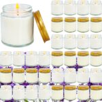 36 Pcs 4 Oz Mini White Soy Candles,Lavender Scented Candles Set,Bulk Aromatherapy Candle,Great Stress Relieving Scented Candle for Girls as a Gift for Birthdays, Weddings and More!