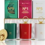 Trio Gift Set 3 Full Size Highly Scented Premium Candle, Aromatherapy All Natural Soy Candle Gift Set Home Decor Gifts for Women Christmas Gifts for Best Friend Packed to Perfection Housewarming