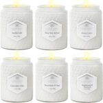 6 Pack Aromatherapy Candles for Home Scented, Gifts Set for Women, Natural Soy Wax Jar, 33 oz 240 Hour Long Lasting, for Birthday, Valentine's Day, White